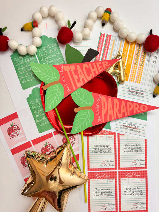 Apple Teacher Appreciation | Printable Activity Set