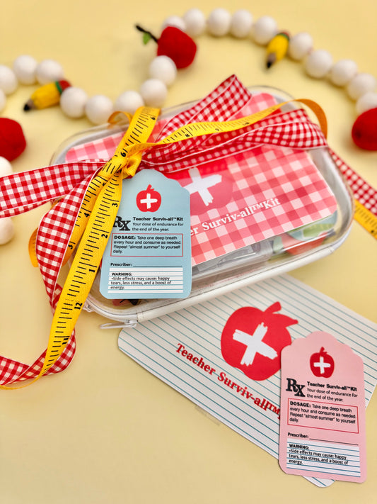 End of the Year Teacher Survival Kit | Printable Teacher Appreciation Gift Tags