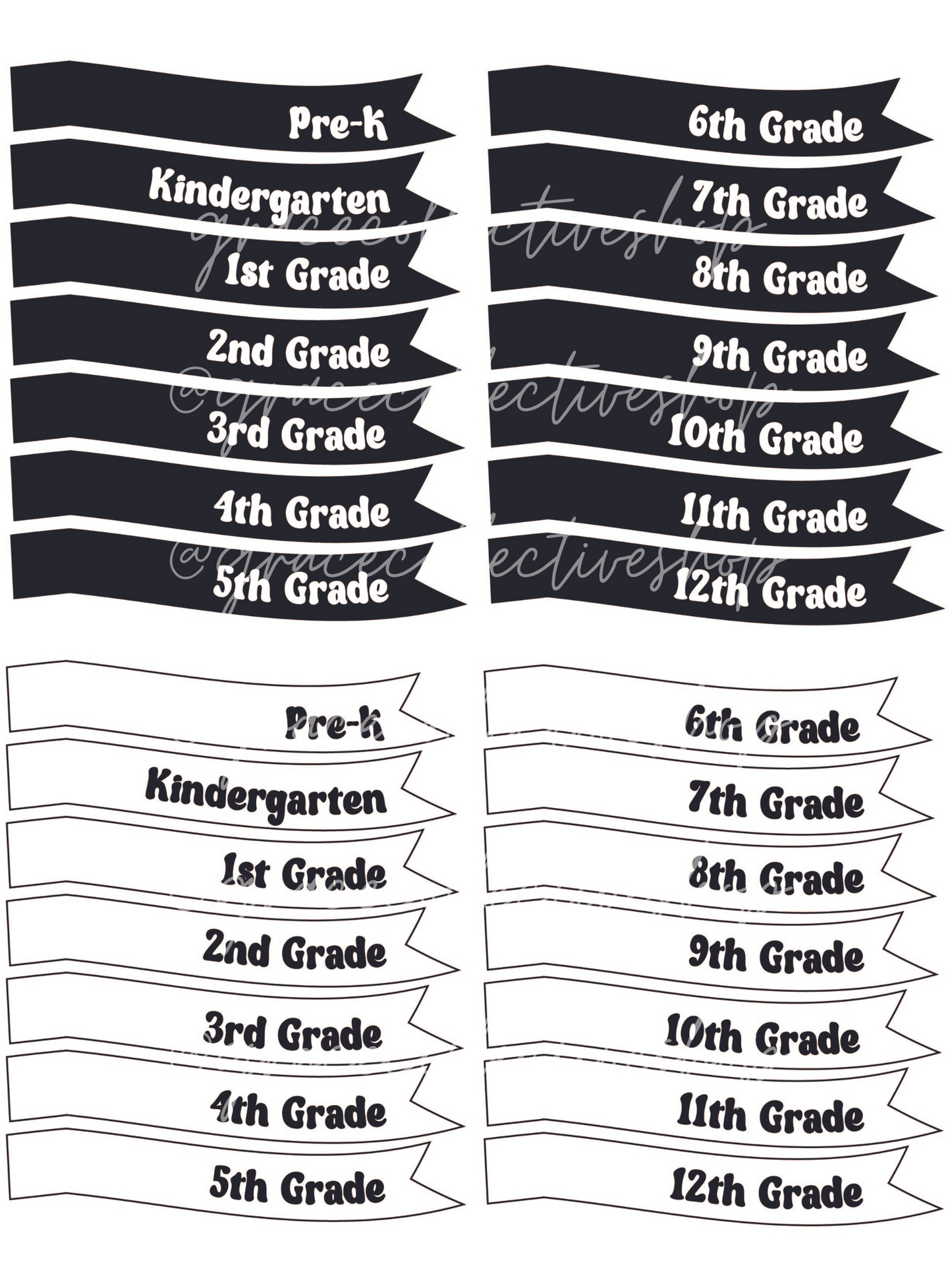 Last Day of School Classic | Pennant Printable Set