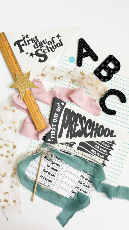 First Day of School Classic | Pennant Printable Set