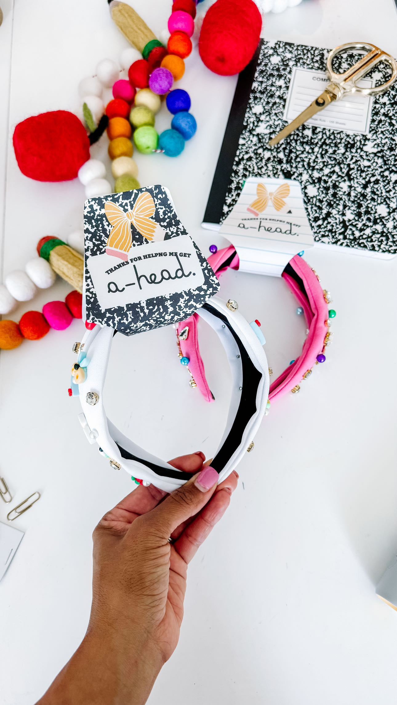 Teacher Appreciation Headband Tags | Printable Collab with @addiegtaylor