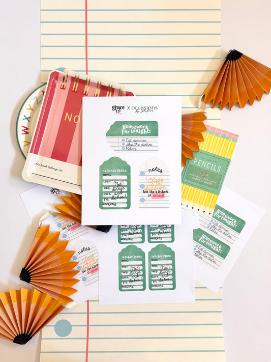 Dinner & Dishes Teacher Gift Tags Printable | Collab with Occasions by Shakira – Back to School Instant Download