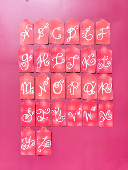 Valentine's Day Initial Gift Tags | Mini Printable Set