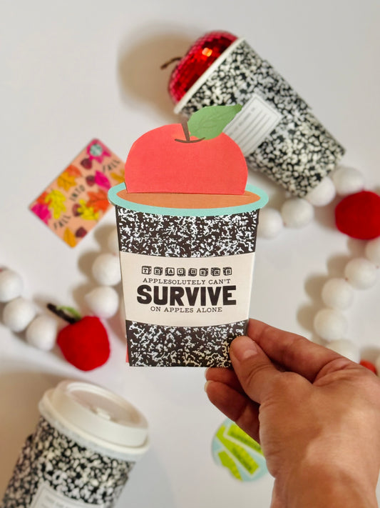 Apple & Coffee Gift Card Holder Printable | Teacher Gift, Back to School | Printable Collab with @addiegtaylor