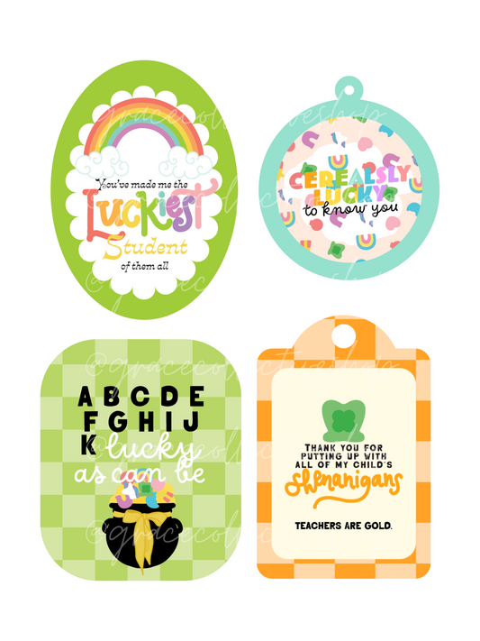 St. Patrick's Day Teacher Tags | Printable Page
