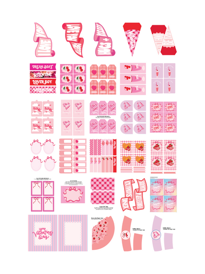 The Coquette Set (Valentine Edition) | Printable Party Set