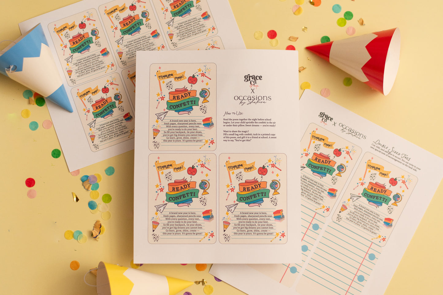 Ready Confetti Printable Tags | Collab with @occasionsbyshakira