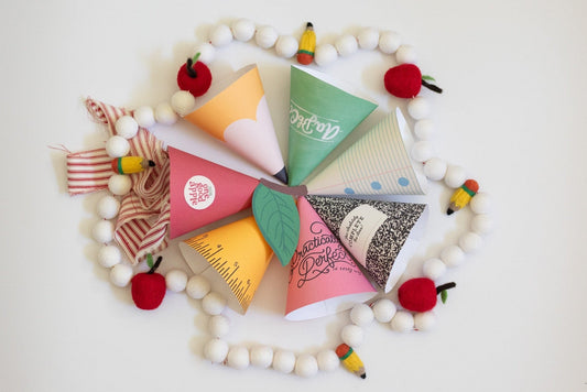 back to school first day printable party hat set