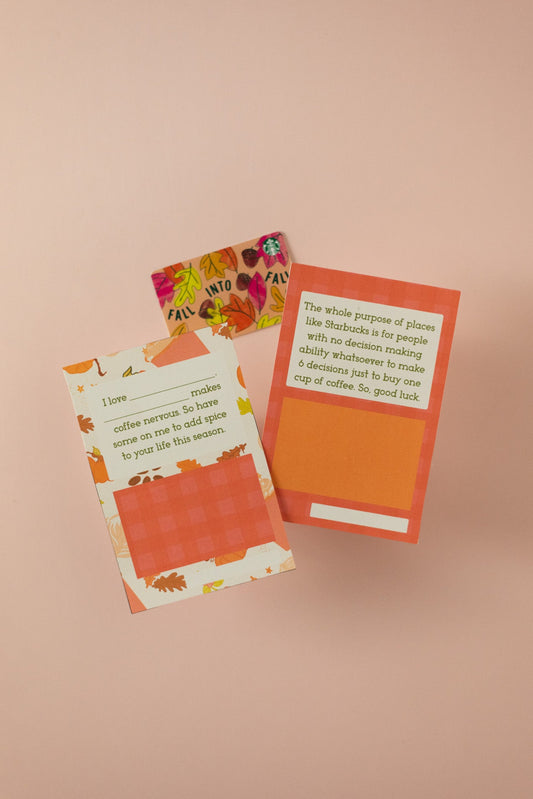 Fall Coffee Gift Card Holder
