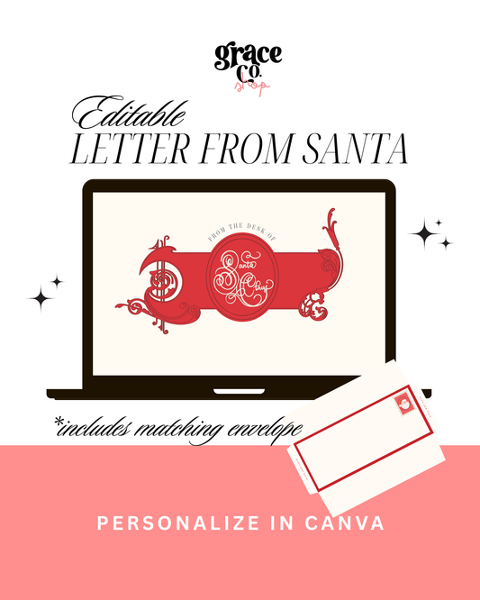 Mockup featuring editable letter from Santa Claus