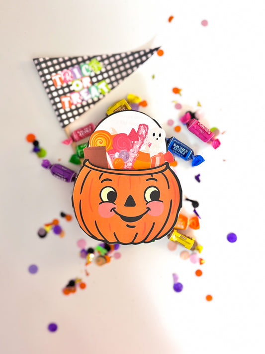 Retro Jack O' Lantern Gift Card Insert | Mini Printable Set