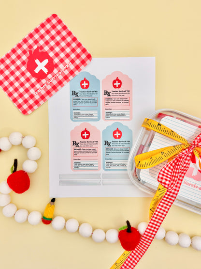 End of the Year Teacher Survival Kit | Printable Teacher Appreciation Gift Tags
