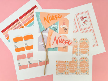 Nurse Appreciation | Printable Gift Tags and Pennant Flags