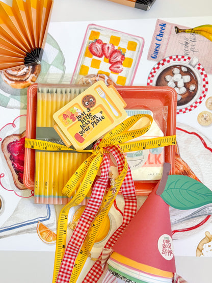 Dinner and Dishes Teacher Gift Card Holder Printable – Lunch Tray Design