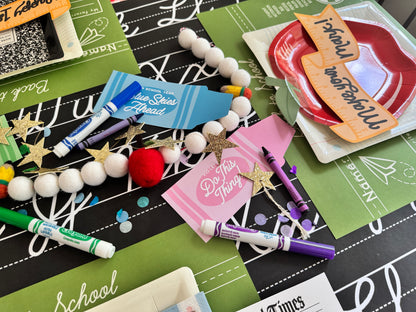 Nostalgic Back to School Printable Party Set | First Day of School Decor