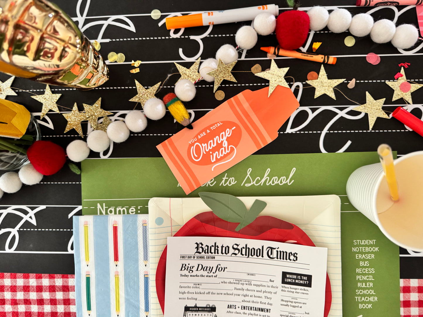 Nostalgic Back to School Printable Party Set | First Day of School Decor