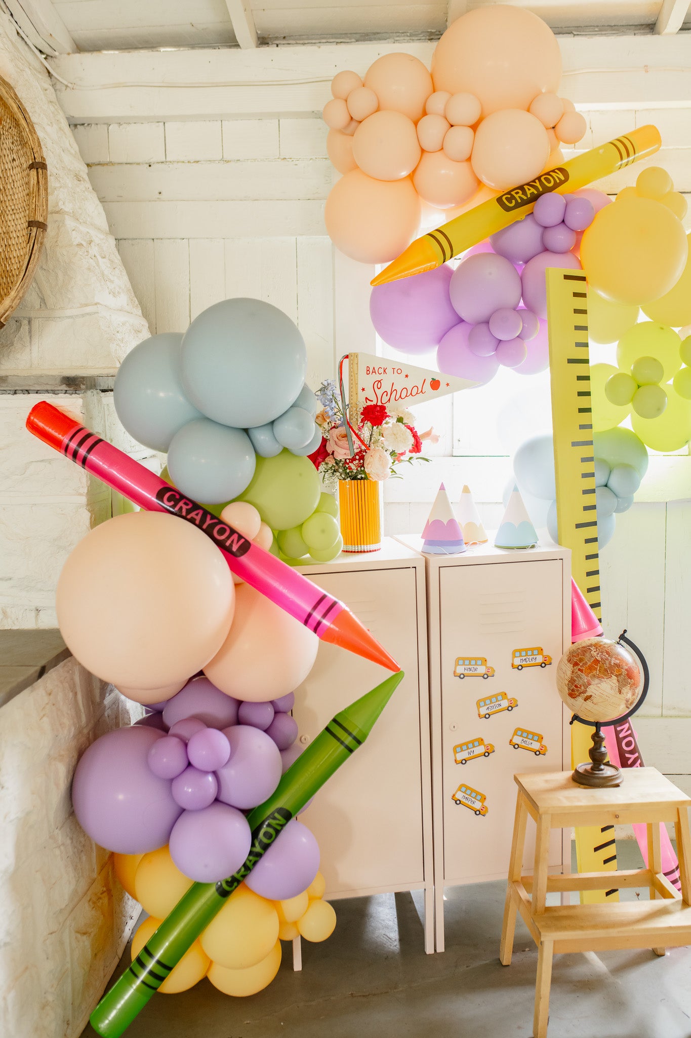 Bright Color Printable Pencil Party Hat Set | First Day of School Kids Craft