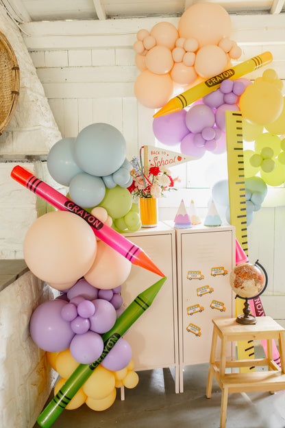 Bright Color Printable Pencil Party Hat Set | First Day of School Kids Craft