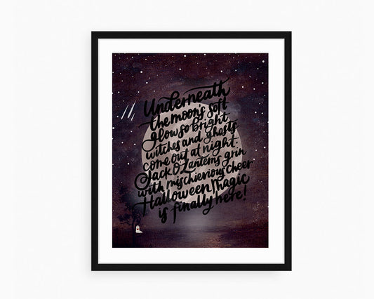 Moon's Glow Poem | Art Print