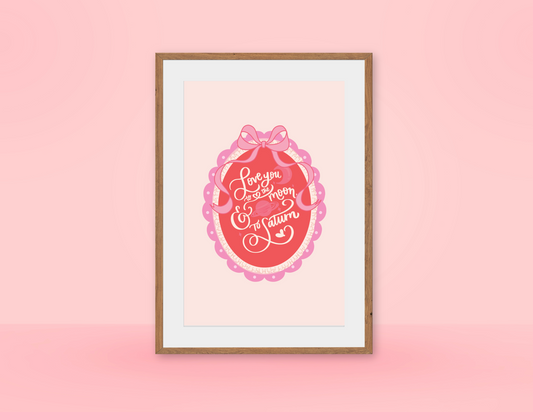 Love You to the Moon and to Saturn. | Valentine Printable Art