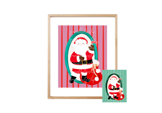 Whimsical Santa Claus | Printable Art
