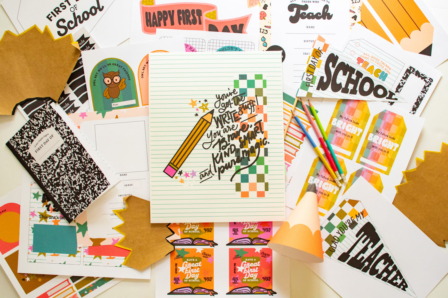 Bold Back to School | Printable Party Set