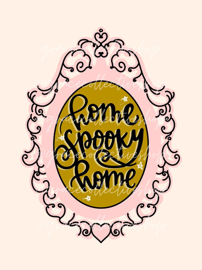 Halloween Character Home (Gold+Pink) | Printable Art