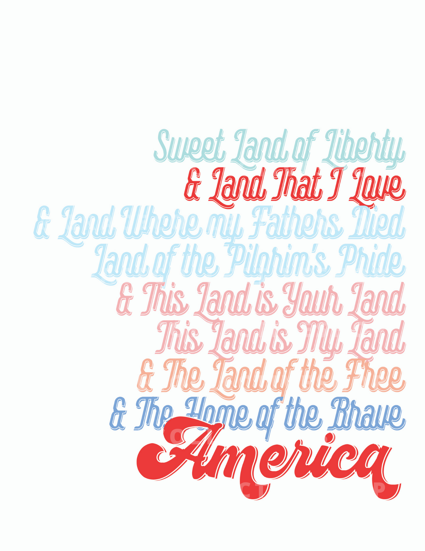 America, I Love You | Printable Party Set