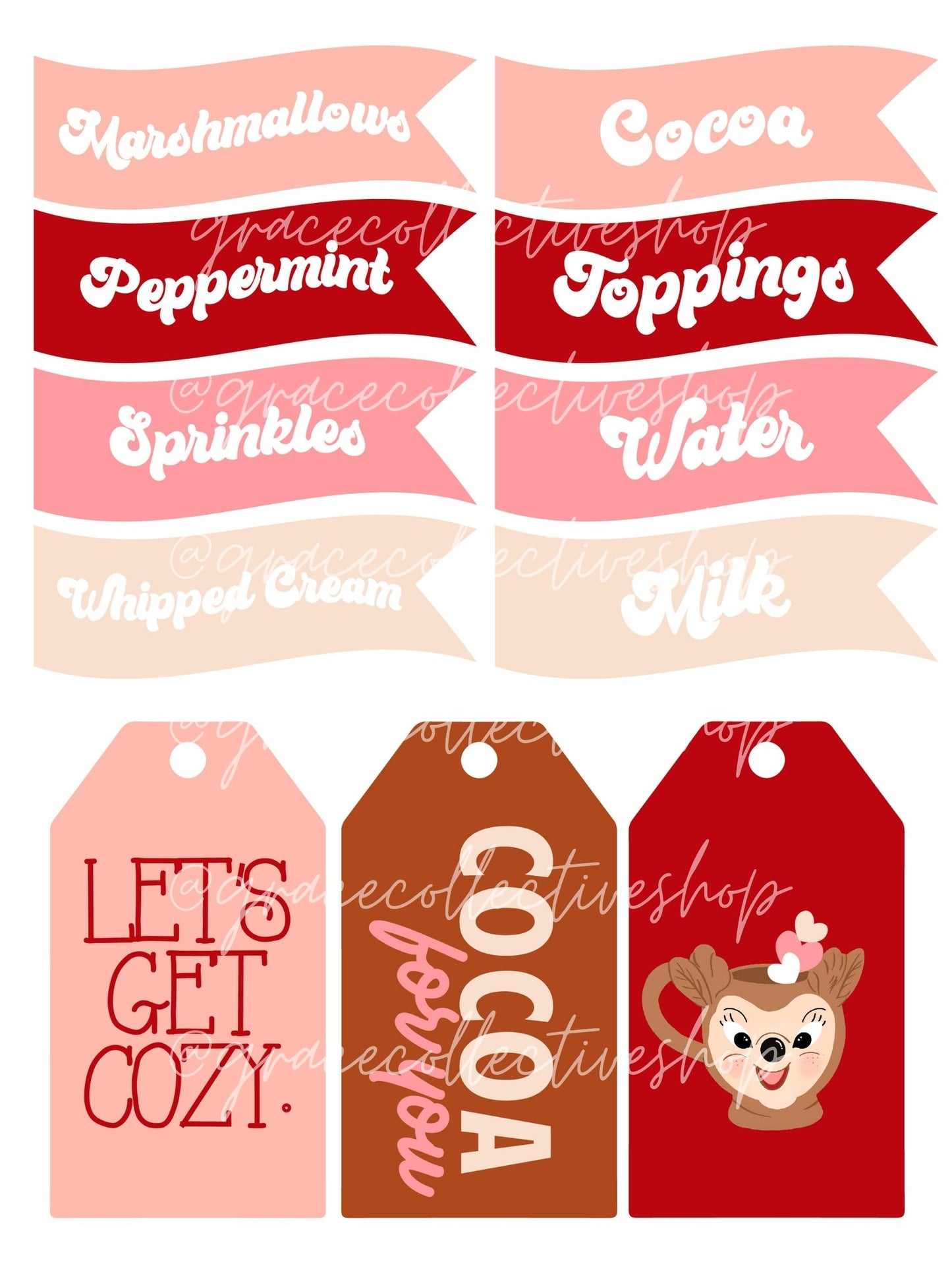 Reindeer Cocoa Bar | Printable Party Set