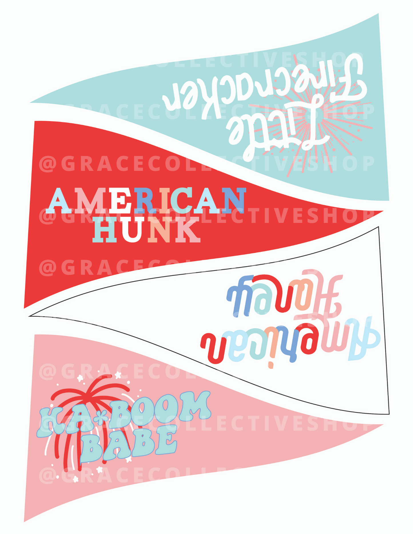 America, I Love You | Printable Party Set