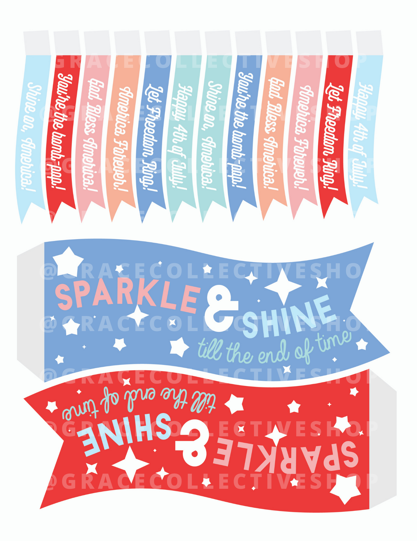 America, I Love You | Printable Party Set