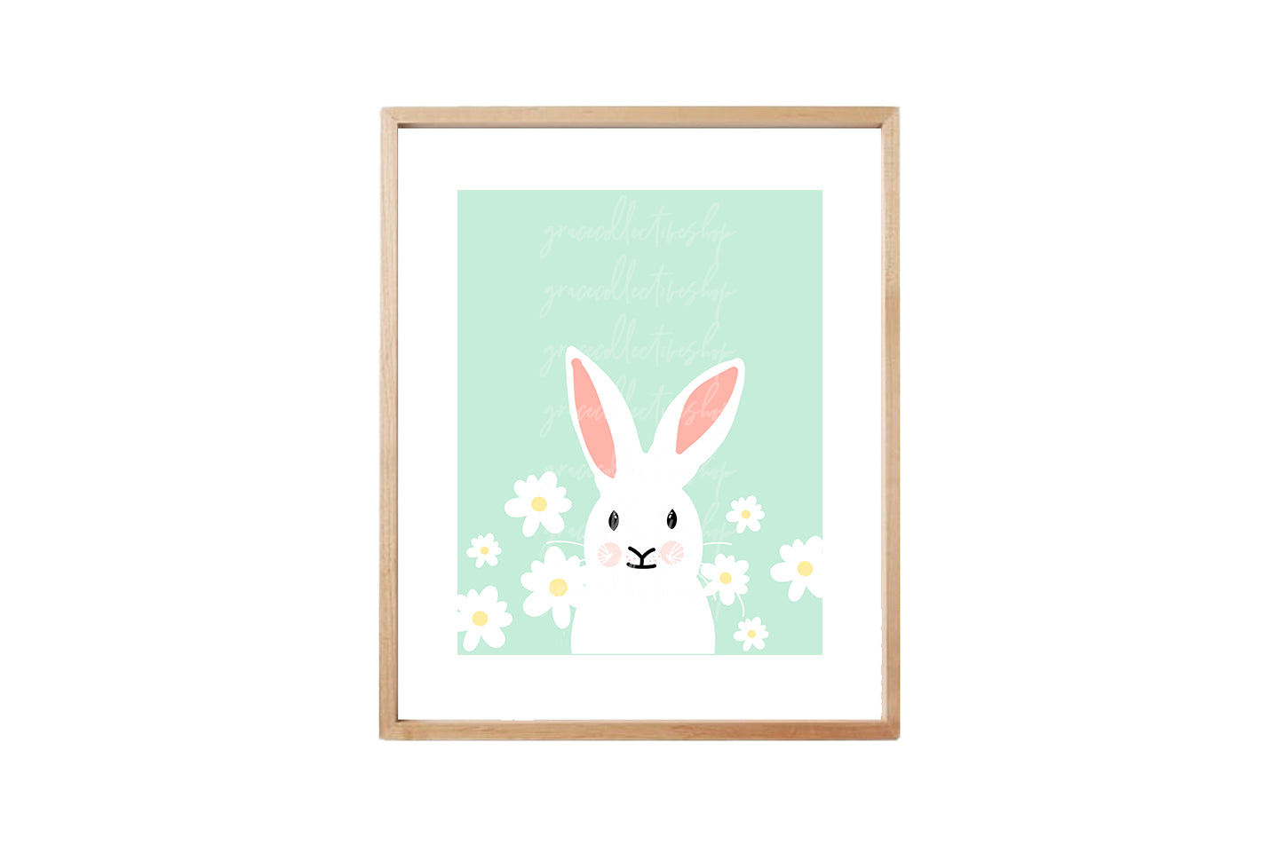 Picking Daisies Bunny | Printable Art