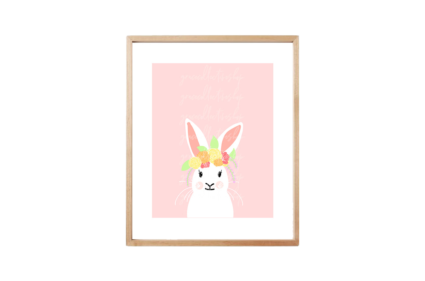 Flower Crown Bunny | Printable Art