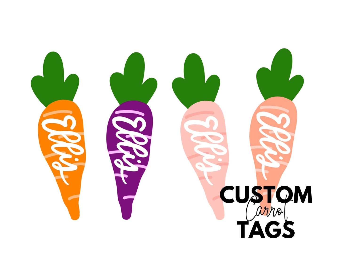 Custom Carrot | Printable Name Tag